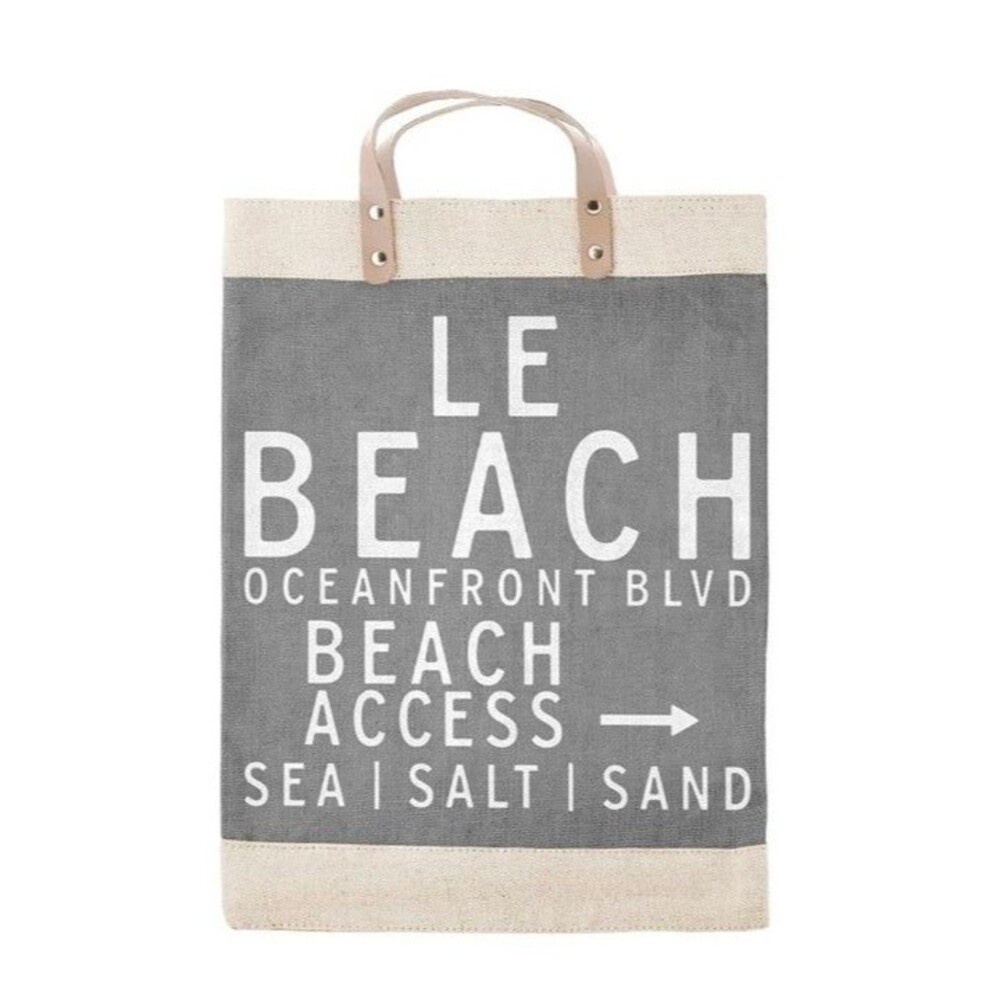 Amazing Quality Le Beach Farmers Market Tote with Leather  NWT MSRP$44